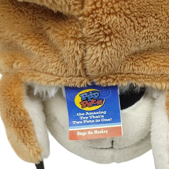 Tristar Flip Pets Champ Polar Bear Bingo Monkey 2 In 1 Plush Stuffed Animal Toy - Picture 10 of 11